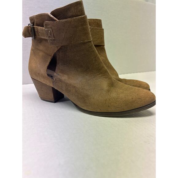 Free People Belleville Suede Leather Ankle Bootie Boots Khaki Brown 30 - Picture 4 of 8